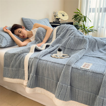 Jacquard-Wohndecke aus weichem Fleece, doppelseitig