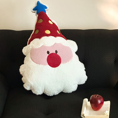 Weihnachts-Dekokissen aus Wollplüsch