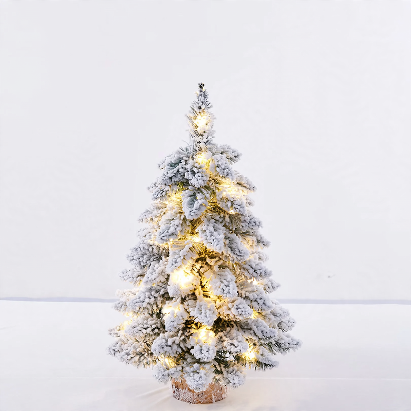 Mini-Weihnachtsbaum mit Schnee-Effekt und LED-Licht