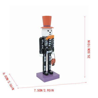 Dekorativer Nussknacker im Totenkopf-Design, 25,5 cm