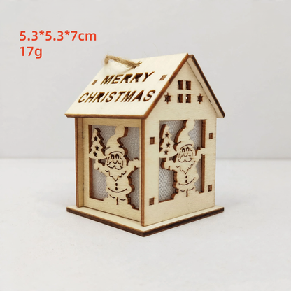 Dekoratives Holzhaus für die Weihnachtszeit