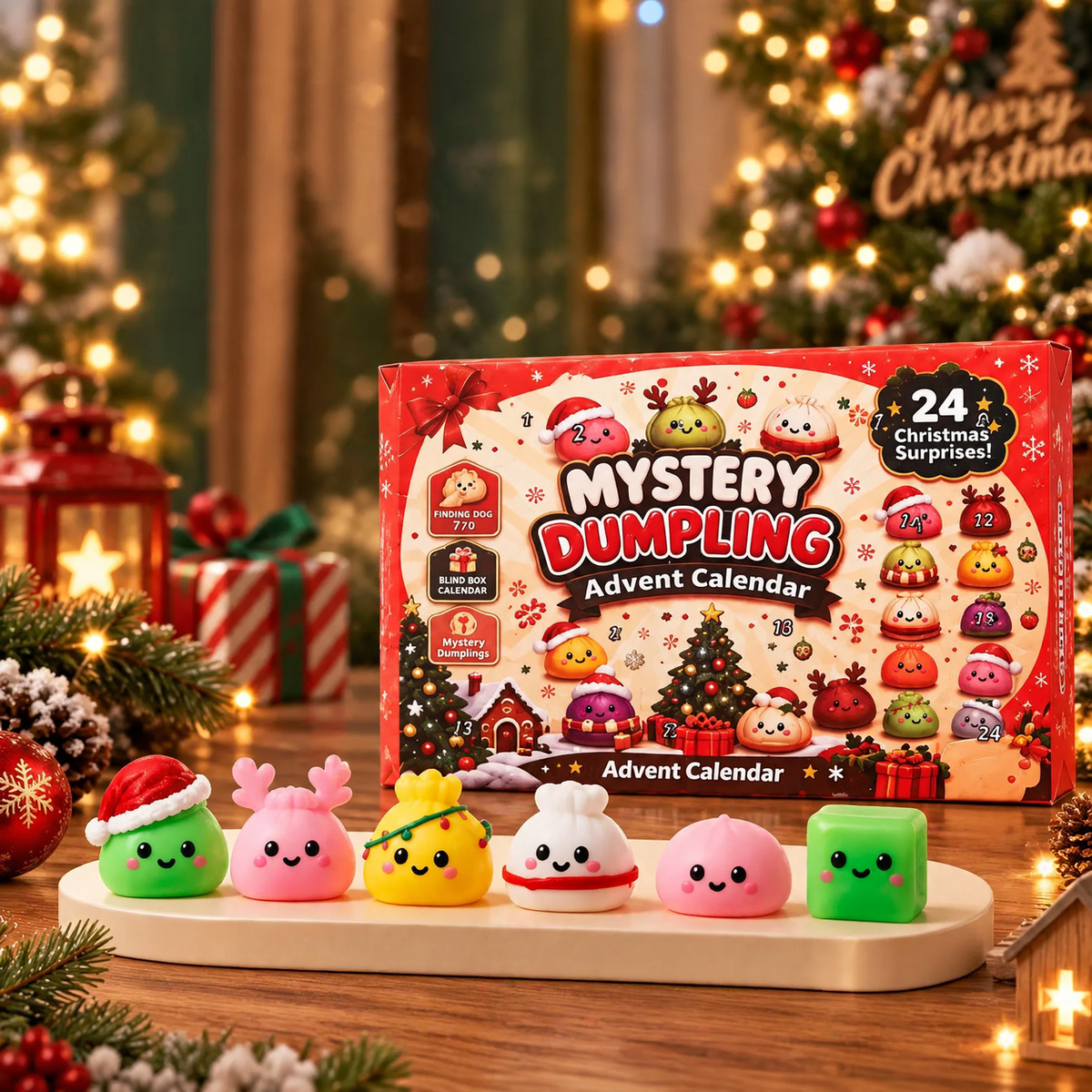 Weihnachts-Adventskalender mit 24 Anti-Stress-Spielzeugen