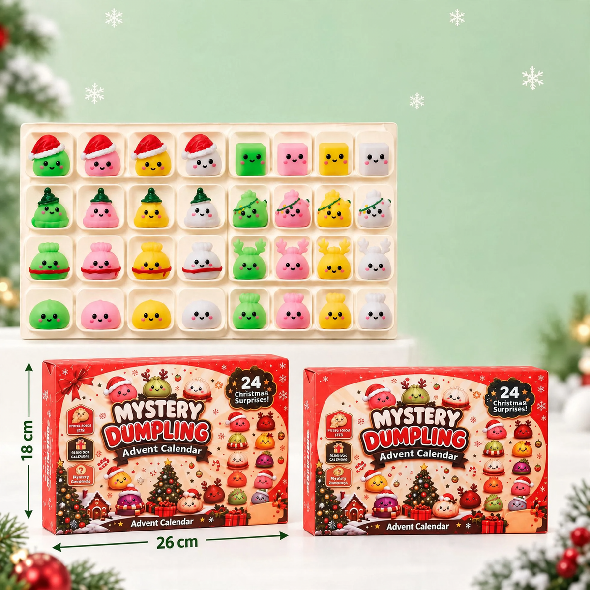Weihnachts-Adventskalender mit Überraschungsfiguren