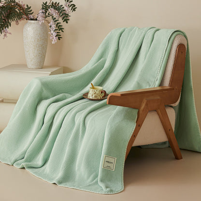Waffel-Wohndecke aus Milchfaser-Fleece