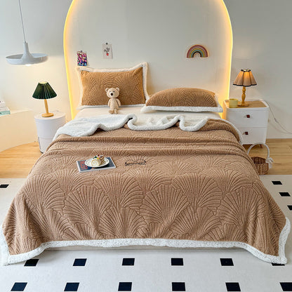 Doppelseitige Milchfaser-Fleece-Decke, vielseitig einsetzbar