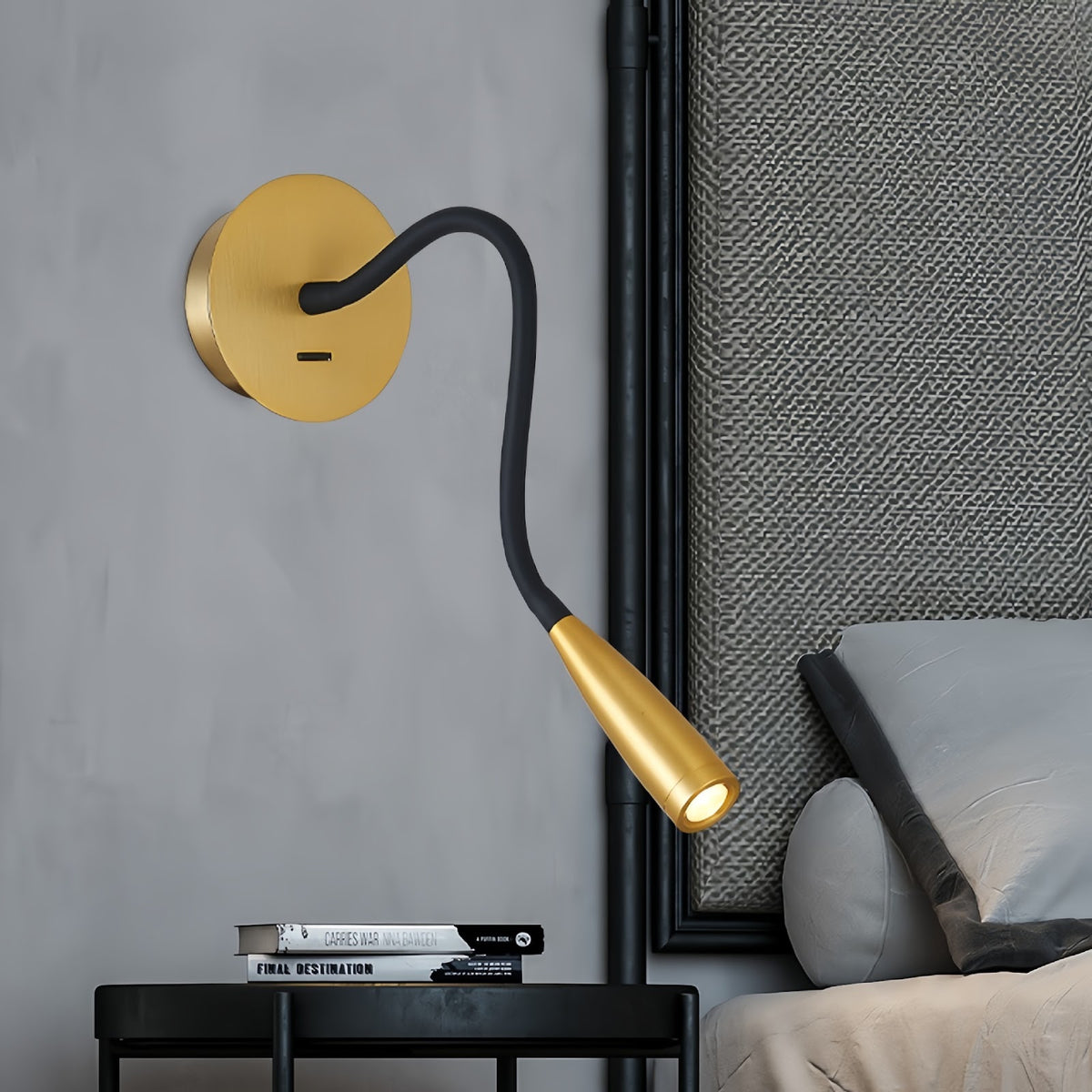 Flexible LED-Wandleuchte mit Schwanenhals