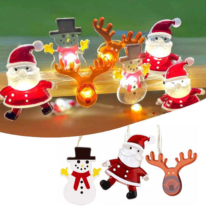 LED-Weihnachts-Lichterkette mit Motiven, 3 m