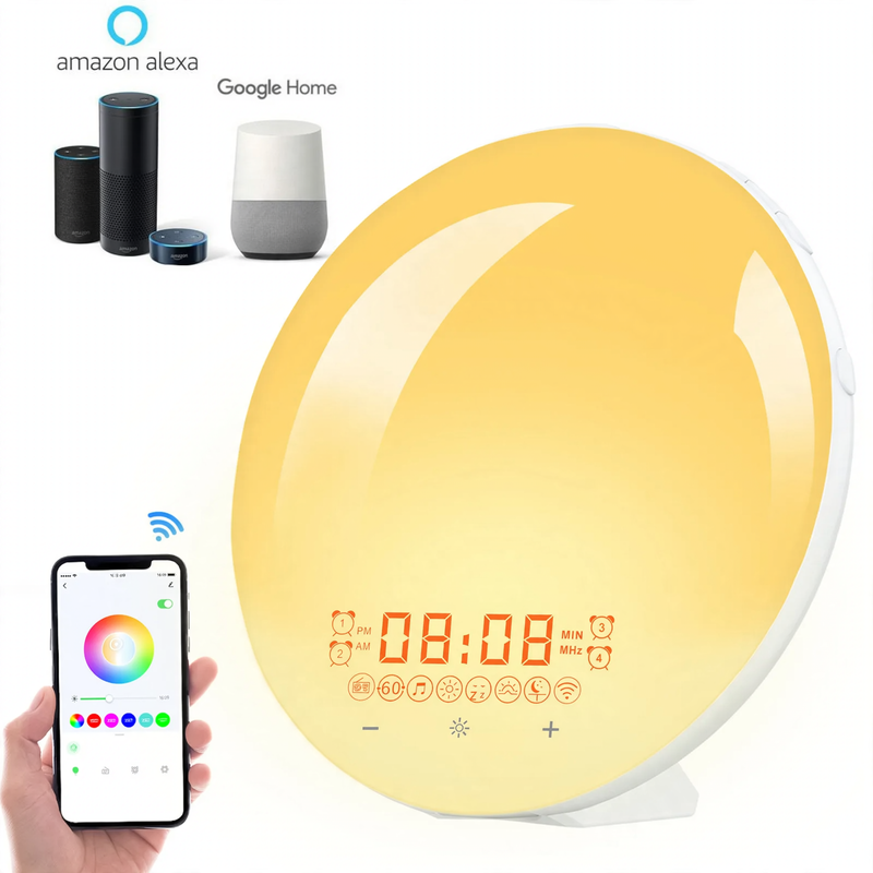 Smarter LED-Sonnenaufgangs-Wecker mit App-Steuerung