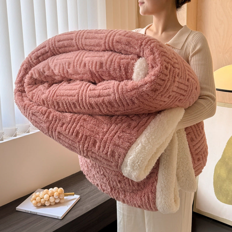 Doppellagige Kuscheldecke mit Struktur