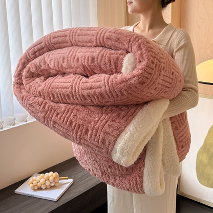 Doppellagige Kuscheldecke mit Struktur