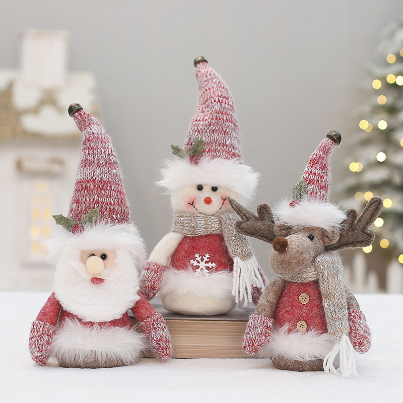 Dekorative Wichtelfigur in Rosa für Weihnachten