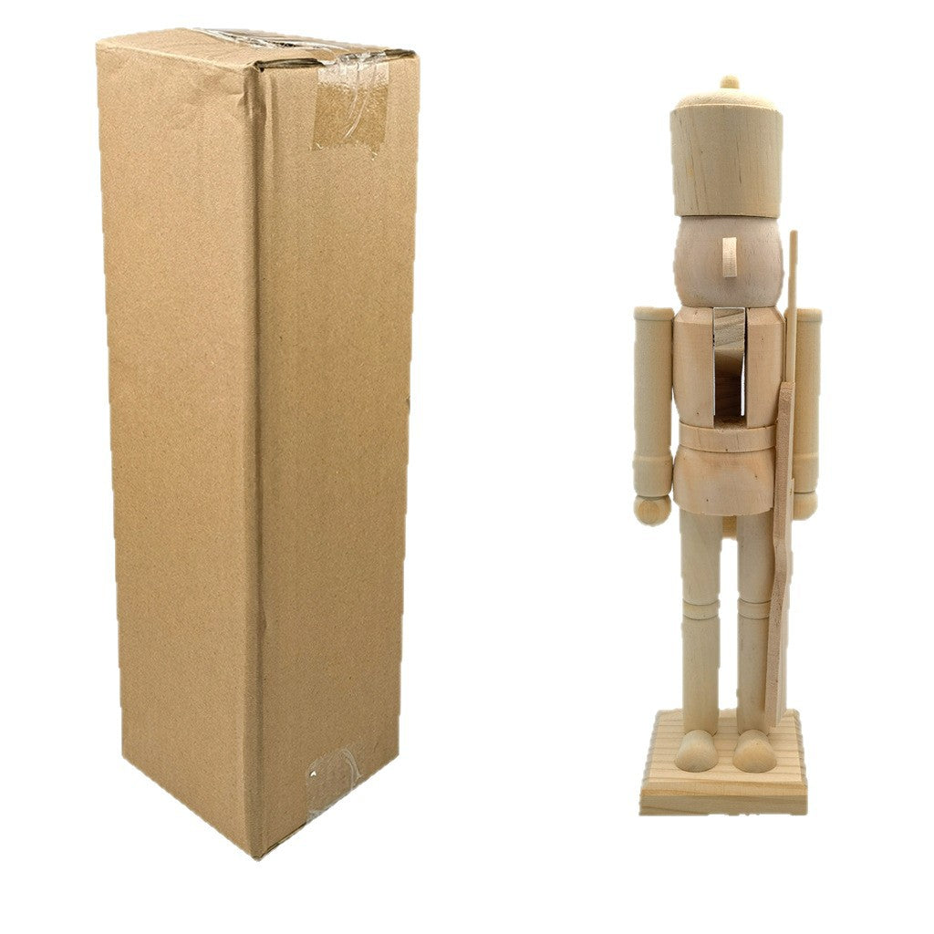 Nussknacker-Figur aus Holz, 38 cm, unbemalt