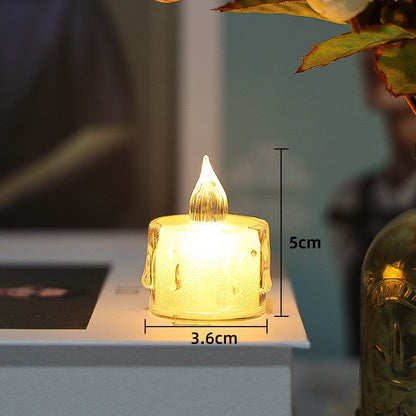 LED-Stumpenkerze, welliger Rand