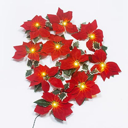 LED-Lichterkette mit Weihnachtssternen