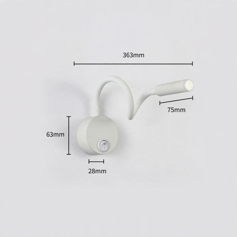 Flexible LED-Leseleuchte für das Schlafzimmer