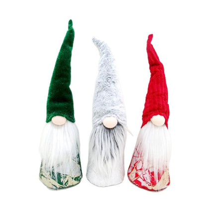 Weihnachts-Wichtelfigur mit langen Beinen, sitzend