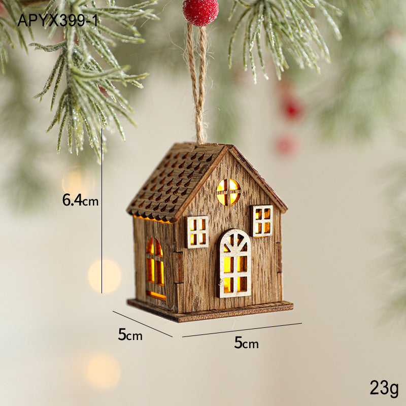 Dekorative LED-Holzhütte für weihnachtliche Atmosphäre
