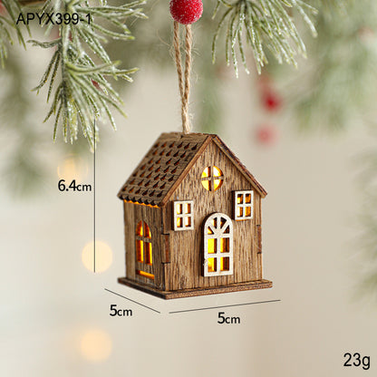 Dekorative LED-Holzhütte für weihnachtliche Atmosphäre