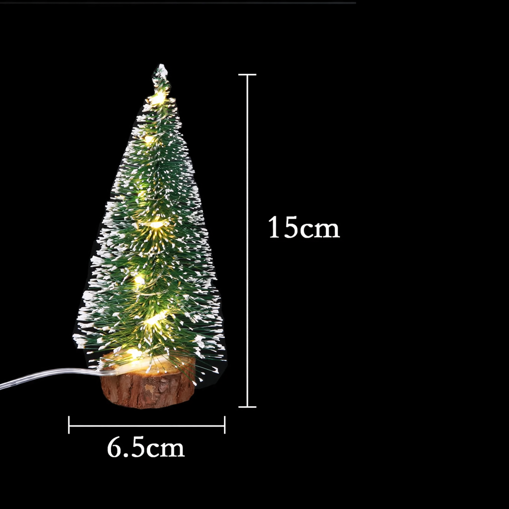 Mini-Weihnachtsbaum aus Kiefernnadeln mit LED-Beleuchtung, 40 cm