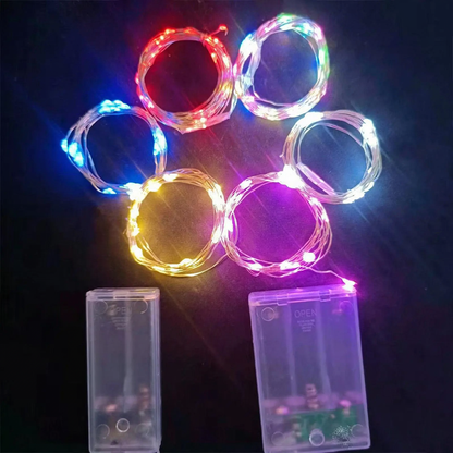 LED-Kupferdraht-Lichterkette mit Batteriefach
