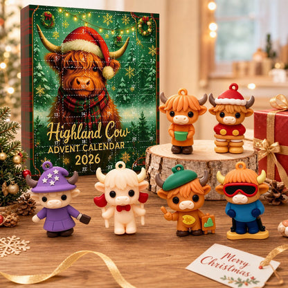 Weihnachts-Adventskalender aus Acryl mit Cartoon-Motiven