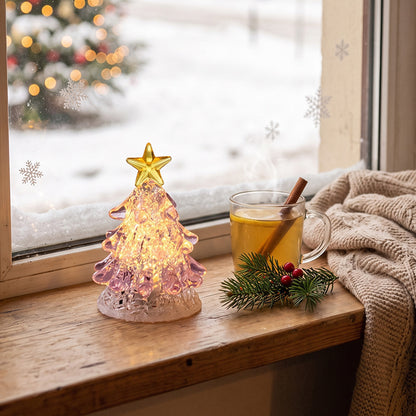 Handgeferti Glas-Weihnachtsbaum-Nachtleuchte