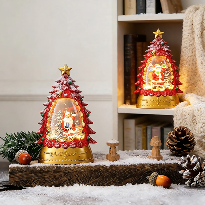 Dekorative LED-Wasserlaterne mit Weihnachtsmotiv