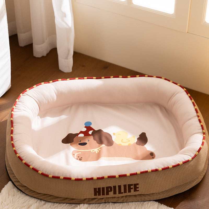 Hundebett, oval, Größen S–XXL, wärmend