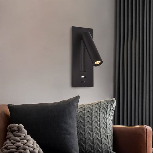 Wandleuchte mit Leselicht und USB-Ladeanschluss