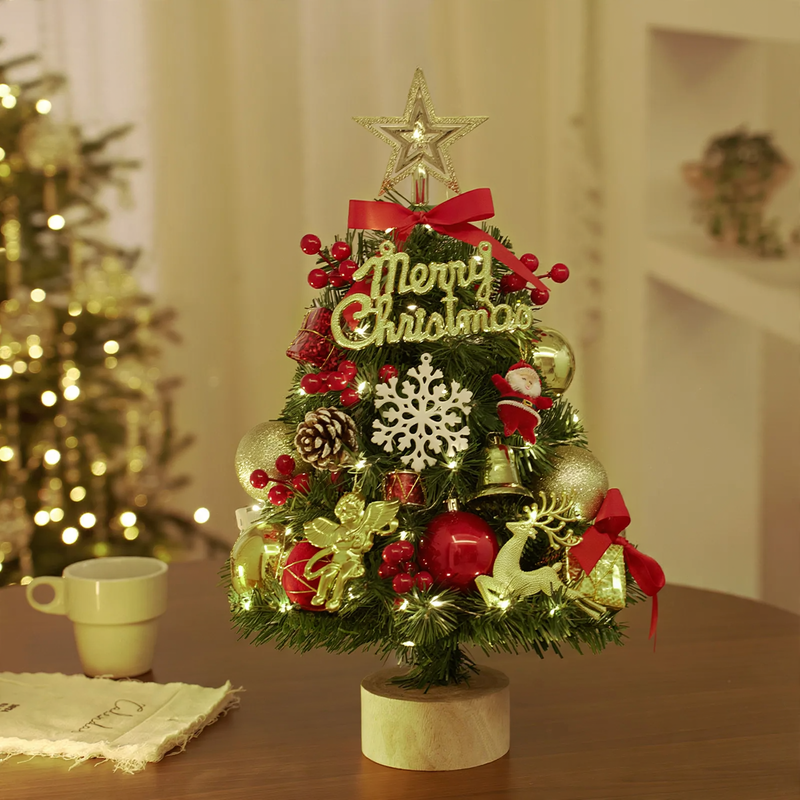 Mini-Weihnachtsbaum-Set für den Tisch