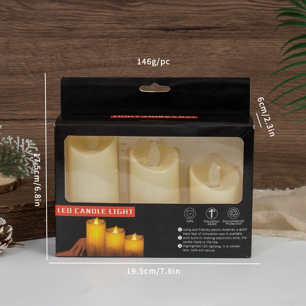 LED-Echtwachs-Optik Kerzen mit Fernbedienung