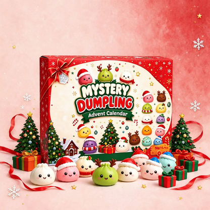 Weihnachts-Adventskalender mit 24 Überraschungs-Quetschspielzeugen