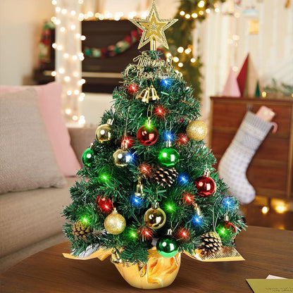 Mini-Weihnachtsbaum-Set, 60 cm, mit Tannenzapfen
