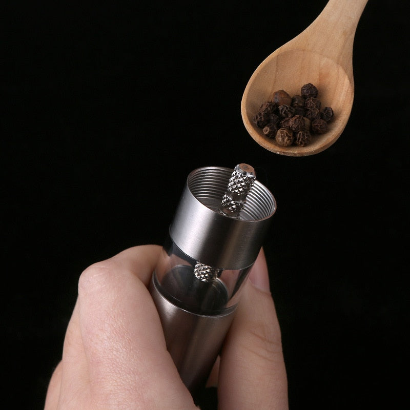 1 Stück Edelstahl Manuelle Salz- und Pfeffermühle Push Pfeffermühle | Brehn