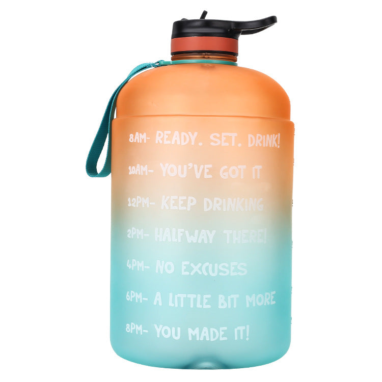 Große Sportflasche mit Strohhalm, 3,78 L