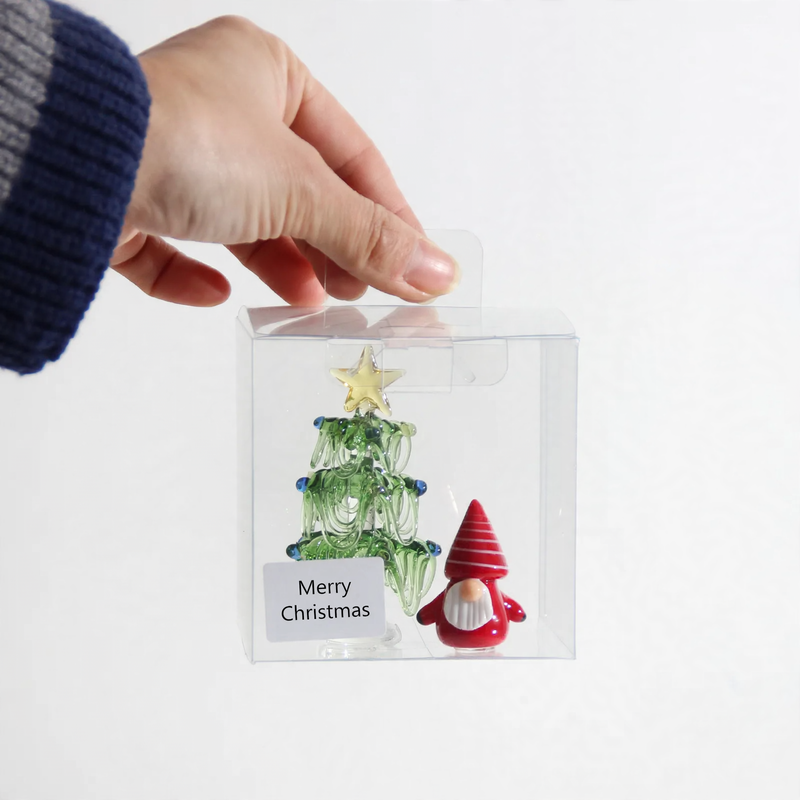 Glas-Weihnachtsbaum, 8,5 cm, handgeferti Dekoration