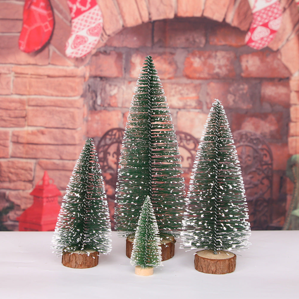 Mini-Weihnachtsbaum aus PVC, beschneit, verschiedene Größen