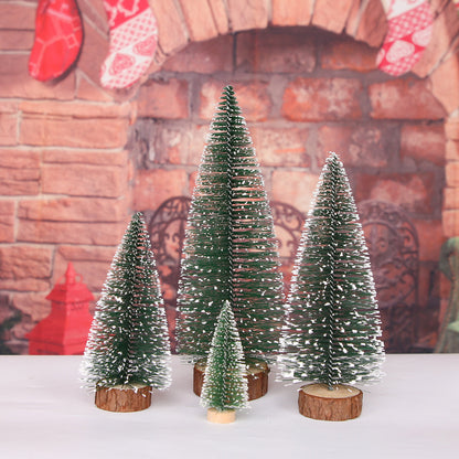 Mini-Weihnachtsbaum aus PVC, beschneit, verschiedene Größen