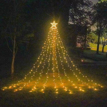 LED-Sternen-Wasserfall-Lichterkette