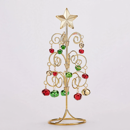 Mini-Weihnachtsbaum aus Eisen mit Glocken, 26 cm