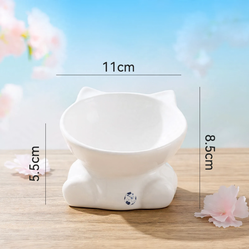 Keramik-Futternapf mit Fuß, ergonomisch, für Katzen und Hunde