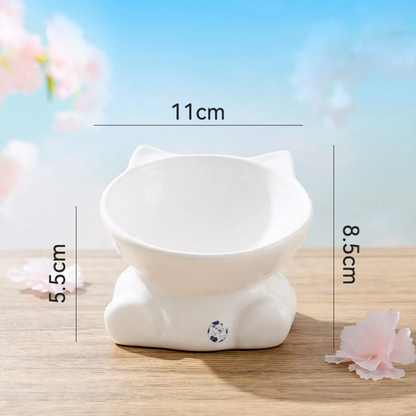 Keramik-Futternapf mit Fuß, ergonomisch, für Katzen und Hunde