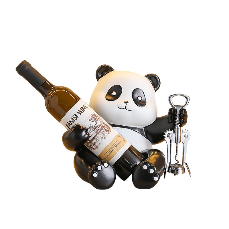 Panda-Weinflaschenhalter, minimalistisches Design