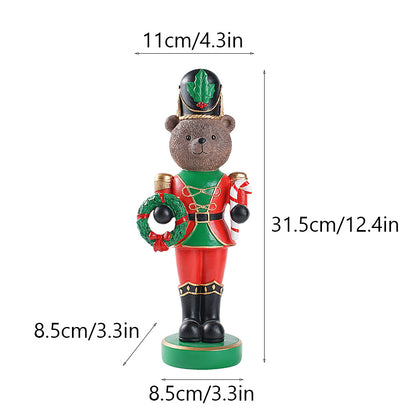 Dekorative Nussknacker-Bärenfigur aus Kunstharz