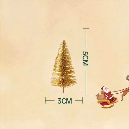 Miniatur-Weihnachtsbaum und Kranz-Dekoration