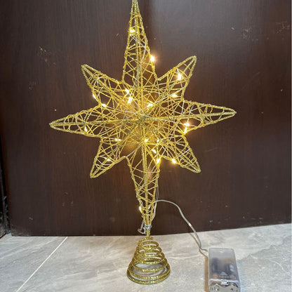 LED-Weihnachtsbaumspitze, Stern aus Eisen