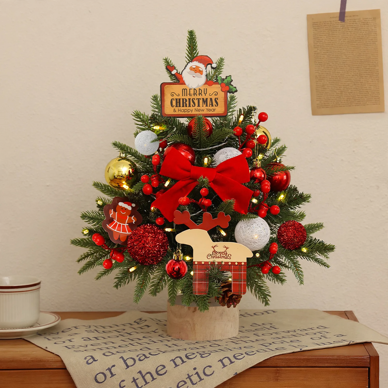 Mini-Weihnachtsbaum-Set mit Beleuchtung, 45 cm oder 60 cm