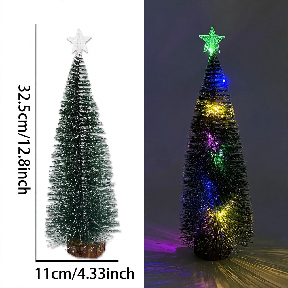 Mini-Weihnachtsbaum mit LED-Beleuchtung als Tischdekoration
