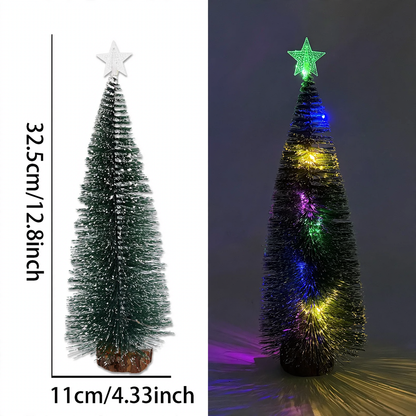 Mini-Weihnachtsbaum mit LED-Beleuchtung als Tischdekoration