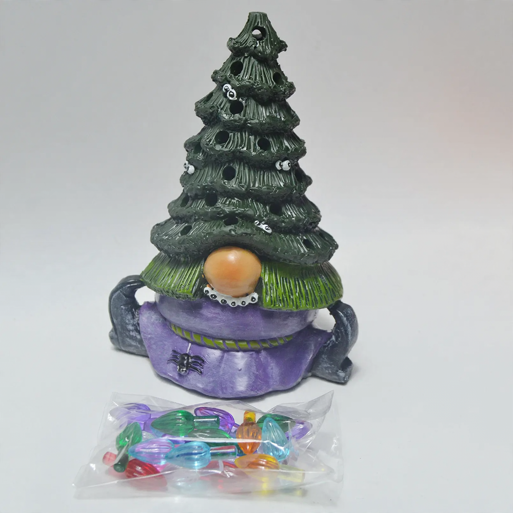 Weihnachts-Wichtel-Skulptur aus Kunstharz